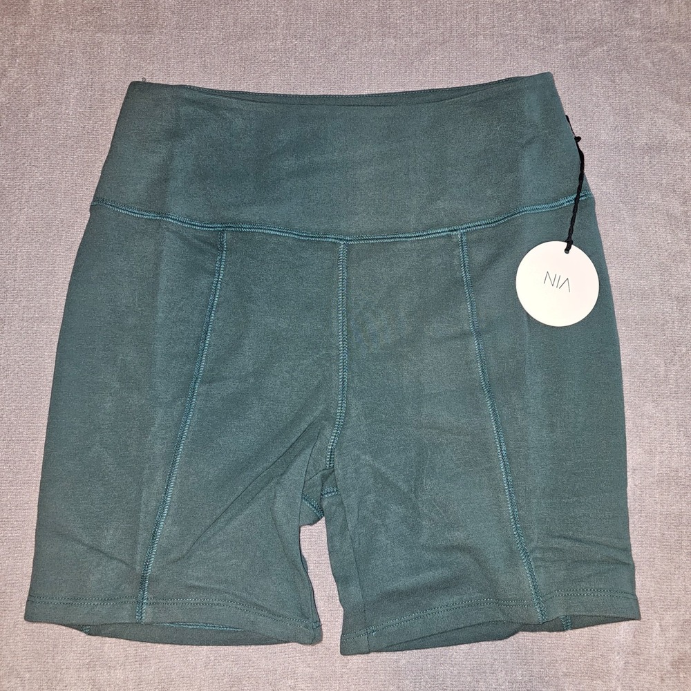 Anthropologie NIA Womens Small High Waist Biker Shorts Lounge Better Style NP387